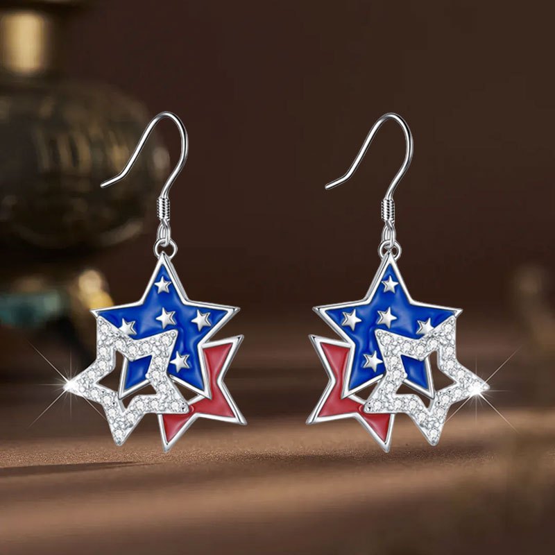 Creative Independence Commemorative Earrings — Party Gift